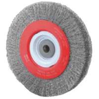 Crimped Bench Wheel, 8" Dia., 0.014" Fill, 1/2"-2 Arbor St. Lawrence Industrial & Safety Supply