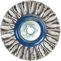 Full Cable Twist Wire Wheel, 4" Dia., 0.02" Fill, 5/8"-11 Arbor, Stainless Steel St. Lawrence Industrial & Safety Supply