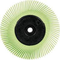 Scotch-Brite Type A Precision Radial Bristle Brush PN-RB with Adapter, Ceramic, 50+ Grit, 6" Dia. St. Lawrence Industrial & Safety Supply