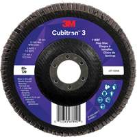 Cubitron 3 Conical  Flap Disc 1169F, 5" x 7/8", Type T29, 80+ Grit, Ceramic St. Lawrence Industrial & Safety Supply