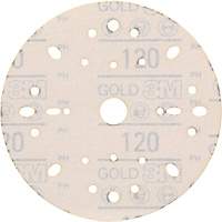 Hookit Gold Abrasive Disc, 6" Dia., 120 Grit, Aluminum Oxide, C-Weight St. Lawrence Industrial & Safety Supply