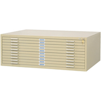 Steel Plan Files, 10 Drawers, 46-3/8" W x 35-3/8" D x 16-1/2" H St. Lawrence Industrial & Safety Supply