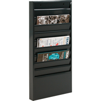 Literature Storage Racks, Stationary, 10 Slots, Steel, 13-1/8" W x 2" D x 26-1/4" H St. Lawrence Industrial & Safety Supply