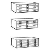 Steel Plan Files, 5 Drawers, 40-3/8" W x 29-3/8" D x 16-1/2" H St. Lawrence Industrial & Safety Supply