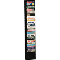 Literature Storage Racks, Stationary, 20 Slots, Steel, 9-3/4" W x 4-1/8" D x 58" H St. Lawrence Industrial & Safety Supply