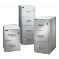 Classeurs &agrave; l'&eacute;preuve du feu, Acier, 2 tiroirs, 19-3/4" la x 31" p x 28" h, Beige St. Lawrence Industrial & Safety Supply