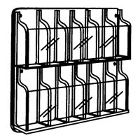 Literature Displays, Wall Mount, 9 Slots, Plastic, 30" W x 2" D x 36-7/8" H St. Lawrence Industrial & Safety Supply