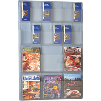 Literature Displays, Wall Mount, 6 Slots, Plastic, 30" W x 45" D x 45" H St. Lawrence Industrial & Safety Supply