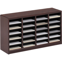 E-Z Stor&reg; Literature Organizer, Stationary, 24 Slots, Wood, 40" W x 11-3/4" D x 23" H St. Lawrence Industrial & Safety Supply