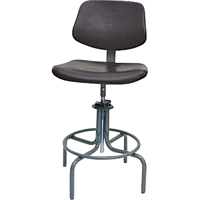 Tabouret rectangulaire avec dos de s&eacute;rie 600, Mobile, Ajustable Hauteur, Capacit&eacute; 250 lb St. Lawrence Industrial & Safety Supply