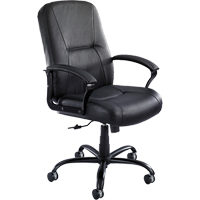 Serenity Big & Tall Chair, Leather, Black, 500 lbs. Capacity St. Lawrence Industrial & Safety Supply