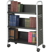 Scoot Book Carts, 200 lbs. Capacity, Black, 14-1/4" D x 33" L x 44-1/4" H, Steel St. Lawrence Industrial & Safety Supply