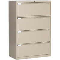 Classeur lat&eacute;ral, Acier, 4 tiroirs, 36" la x 18" p x 53-3/8" h, Beige St. Lawrence Industrial & Safety Supply