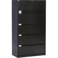 Classeur lat&eacute;ral, Acier, 5 tiroirs, 36" la x 18" p x 65-1/2" h, Noir St. Lawrence Industrial & Safety Supply