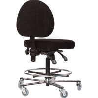 TF180 Welding Grade Ergonomic Stools, Suede, Black, 300 lbs. Capacity St. Lawrence Industrial & Safety Supply