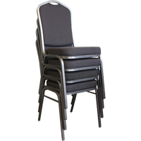 Chaises empilables, Tissu, Hauteur 37", Capacit&eacute; 275 lb, Noir St. Lawrence Industrial & Safety Supply
