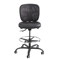 Vue Heavy-Duty Stool, Vinyl, Black, 350 lbs. Capacity St. Lawrence Industrial & Safety Supply