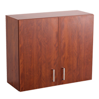 Armoire modulaire murale, 30" h x 36" la x 15" p, 1 tablettes, M&eacute;lamine, Acajou St. Lawrence Industrial & Safety Supply