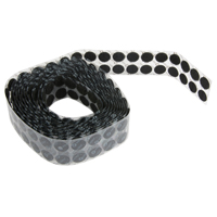 Attaches en jeton, Boucle et crochet, 3/4" dia., Adh&eacute;sif, Noir St. Lawrence Industrial & Safety Supply