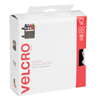 Attaches en jeton, Boucle et crochet, 3/4" dia., Adh&eacute;sif, Noir St. Lawrence Industrial & Safety Supply