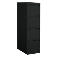 Vertical Filing Cabinet, Steel, 4 Drawers, 15-1/7" W x 25" D x 52" H, Black St. Lawrence Industrial & Safety Supply