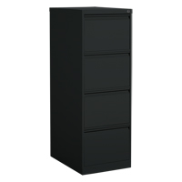 Vertical Filing Cabinet, Steel, 4 Drawers, 18-1/7" W x 25" D x 52" H, Black St. Lawrence Industrial & Safety Supply
