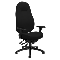High Back Comfort Chair, Polyester, Black, 300 lbs. Capacity St. Lawrence Industrial & Safety Supply