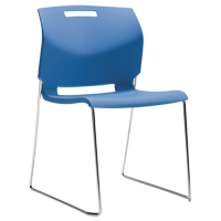 Chair, Plastic, 32-1/2" High, 300 lbs. Capacity, Blue St. Lawrence Industrial & Safety Supply