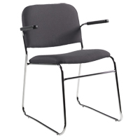 Chair, Fabric, 30" High, 200 lbs. Capacity, Black St. Lawrence Industrial & Safety Supply