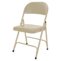 Chaise pliante rembourr&eacute;e en vinyle, Acier, Beige, Capacit&eacute; 300 lb St. Lawrence Industrial & Safety Supply