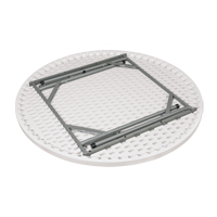 Folding Table, Round, 48" L x 48" W, Polyethylene, White St. Lawrence Industrial & Safety Supply