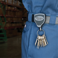 Porte-cl&eacute;s autor&eacute;tractable robuste Super48, Polycarbonate, C&acirc;ble 48", Fixation Agrafe de ceinture St. Lawrence Industrial & Safety Supply
