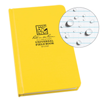 Livre reli&eacute;, Couverture rigide, Jaune, 160 Pages, 4-5/8" , 7-1/4"  St. Lawrence Industrial & Safety Supply
