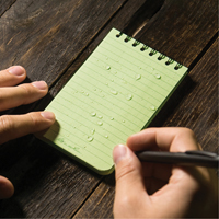 Carnet de notes de poche &agrave; spirale, Couverture souple, Vert, 100 Pages, 3" , 5"  St. Lawrence Industrial & Safety Supply