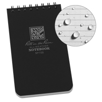 Carnet de notes de poche &agrave; spirale, Couverture souple, Noir, 100 Pages, 3" , 5"  St. Lawrence Industrial & Safety Supply