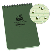Carnet de notes de poche &agrave; spirale, Couverture souple, Vert, 100 Pages, 4" , 6"  St. Lawrence Industrial & Safety Supply
