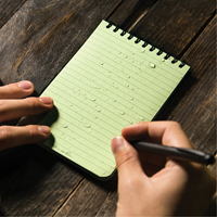 Carnet de notes de poche &agrave; spirale, Couverture souple, Vert, 100 Pages, 4" , 6"  St. Lawrence Industrial & Safety Supply
