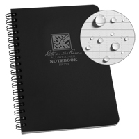 Carnet de notes de poche &agrave; spirale lat&eacute;rale, Couverture souple, Noir, 64 Pages, 4-5/8" , 7"  St. Lawrence Industrial & Safety Supply