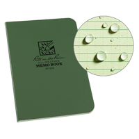Livre m&eacute;mo, Couverture souple, Vert, 112 Pages, 3-1/2" , 5"  St. Lawrence Industrial & Safety Supply