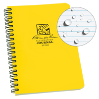 Carnet de notes de poche &agrave; spirale lat&eacute;rale, Couverture souple, Jaune, 64 Pages, 4-5/8" , 7"  St. Lawrence Industrial & Safety Supply