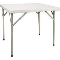 Folding Table, Square, 34" L x 34" W, Polyethylene, White St. Lawrence Industrial & Safety Supply