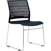 Chaises empilables s&eacute;rie Activ, Polypropyl&egrave;ne, Hauteur 32-3/8", Capacit&eacute; 275 lb, Noir St. Lawrence Industrial & Safety Supply