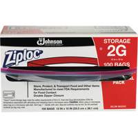Sacs d'entreposage alimentaire &agrave; double fermeture &agrave; glissi&egrave;re de Ziploc St. Lawrence Industrial & Safety Supply