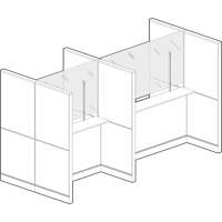 Vitre hygi&eacute;nique &agrave; fixation par pince, 36" la x 36" h St. Lawrence Industrial & Safety Supply