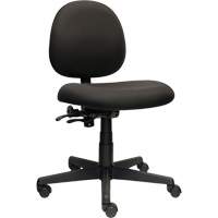 Chaise de travail &agrave; dossier bas Aspen, Tissu, Noir, Capacit&eacute; 275 lb St. Lawrence Industrial & Safety Supply