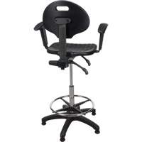 Heavy-Duty Ergonomic Stool with Adjustable Arm Rests, Stationary, Adjustable Height, 250 lbs. Capacity St. Lawrence Industrial & Safety Supply