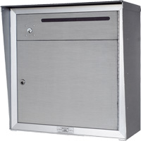 Collection Box, Wall -Mounted, 12-3/4" x 16-3/8", 2 Doors, Aluminum St. Lawrence Industrial & Safety Supply
