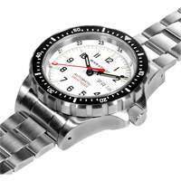 Tr&egrave;s grande montre automatique &eacute;dition arctique avec jour/date avec bracelet en acier inoxydable, Num&eacute;rique, &agrave; piles, 46 mm, Argent St. Lawrence Industrial & Safety Supply