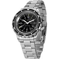 Grande montre automatique de plong&eacute;e avec feuille d'&eacute;rable gris et bracelet en acier inoxydable, Num&eacute;rique, &agrave; piles, 41 mm, Argent St. Lawrence Industrial & Safety Supply