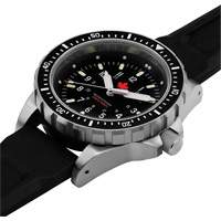 Tr&egrave;s grande montre &agrave; quartz pour plongeur avec feuille d'&eacute;rable rouge, Num&eacute;rique, &agrave; piles, 46 mm, Noir St. Lawrence Industrial & Safety Supply